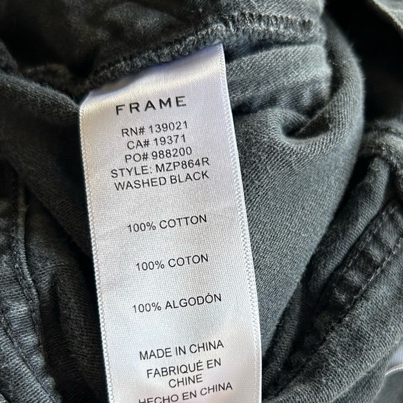 FRAME Moto Zip high-rise Jeans Pant in Washed Black Sz 29 - Picture 13 of 14